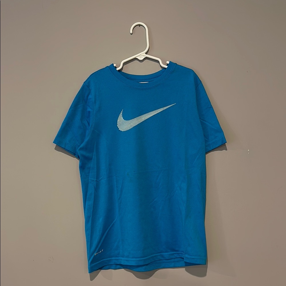 Nike Classic Blue Performance Tee with Iconic Swoosh